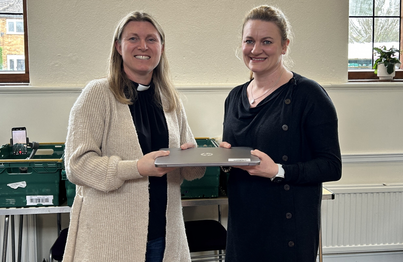 Rev Lisa Whymark with Cllr Louise McKinlay (ECC)