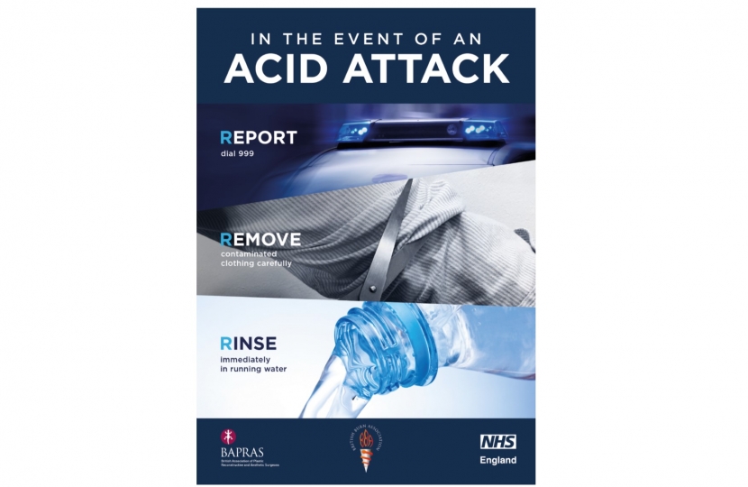 NHS Advice on Acid Attacks