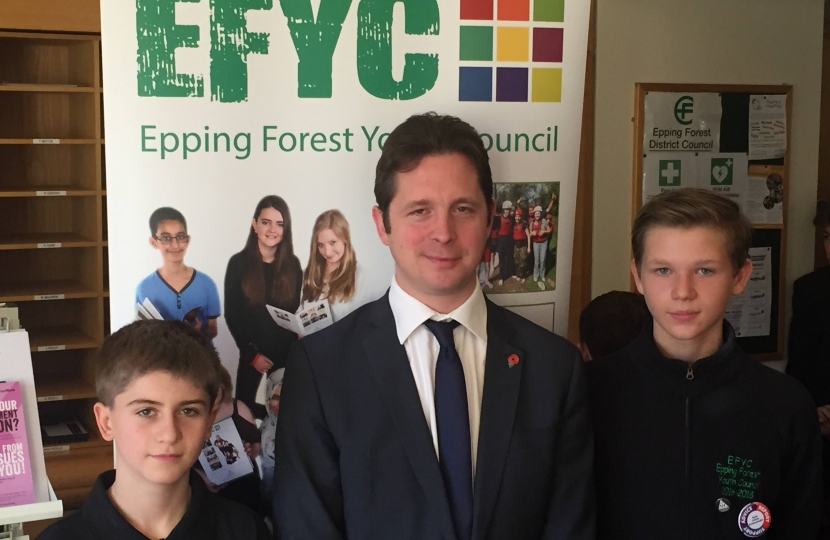 Alex Burghart MP with Ongar Youth Councillors