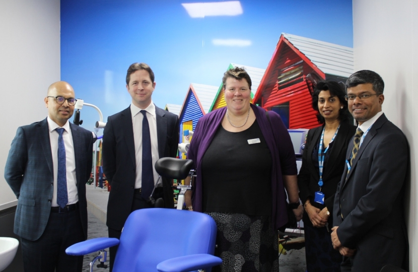 Alex Burghart MP with EPUT Chief Executive, Sally Morris and staff