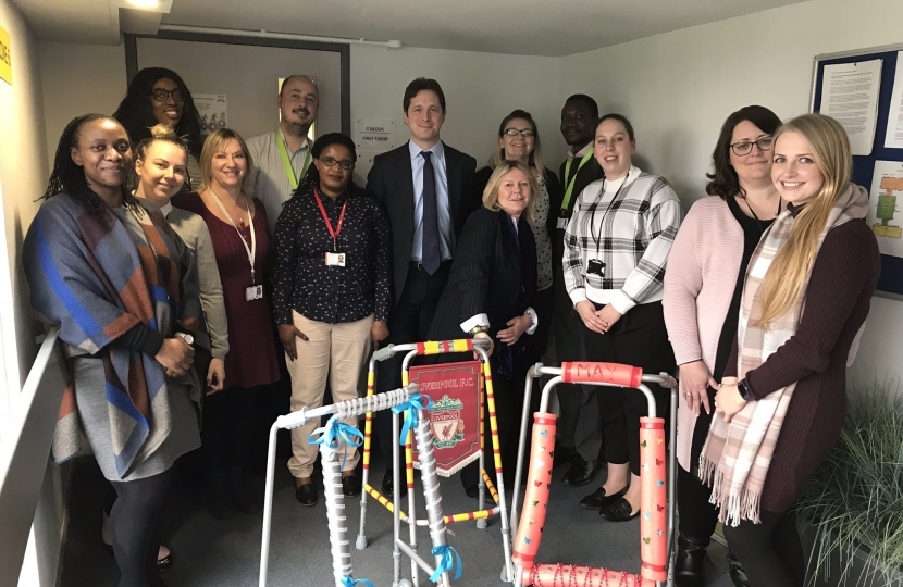 Alex Burghart MP with Brentwood's Adult Care Social Workers