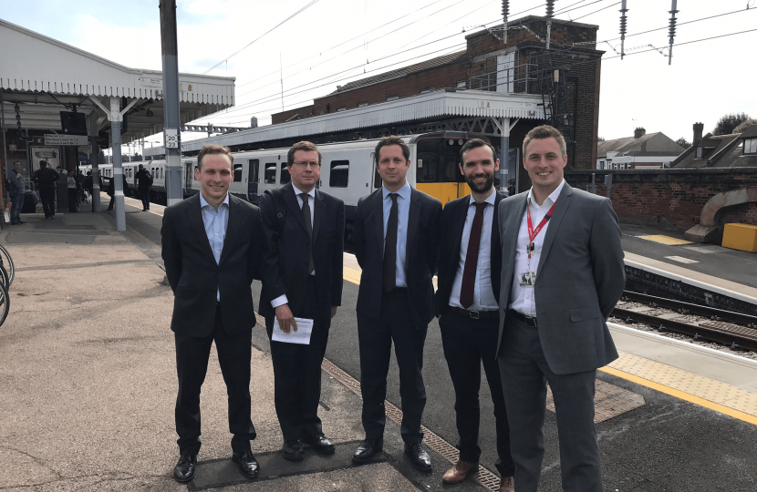 Alex Burghart MP with TfL, Network Rail and Greater Anglia Representatives
