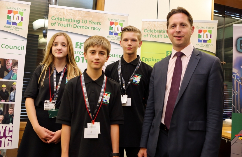 Alex Burghart MP with Epping Forest Youth Council