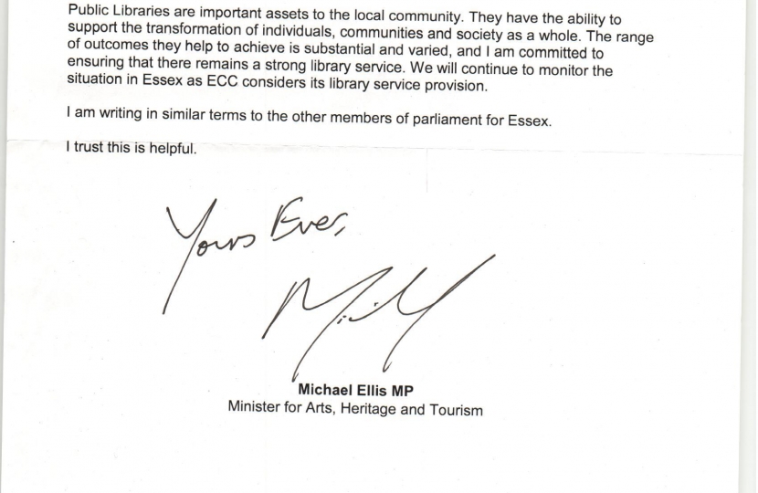 Letter from DCMS Minister Michael Ellis MP, page 2