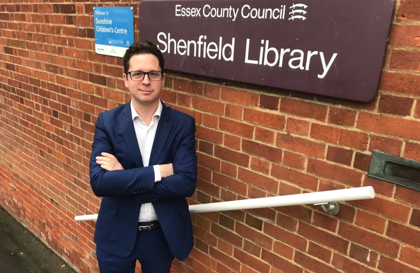 Alex Burghart MP at Shenfield Library
