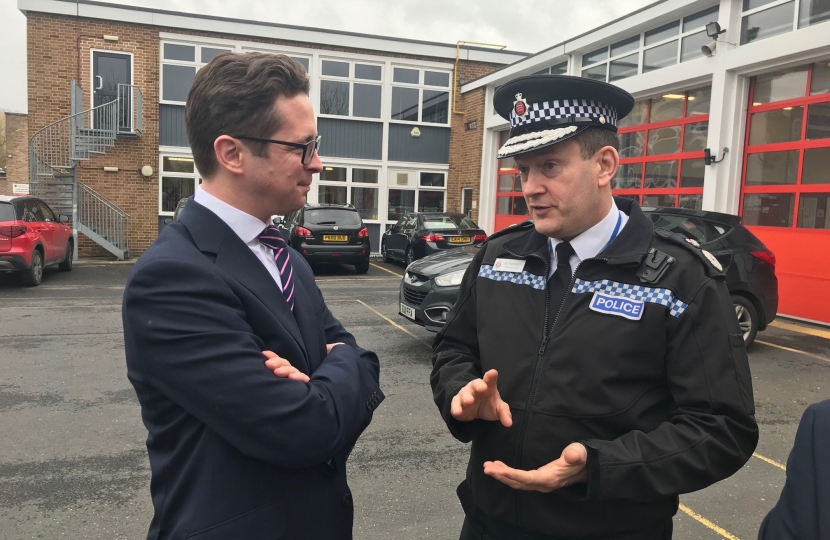 Alex Burghart MP with Essex Chief Constable BJ Harrington
