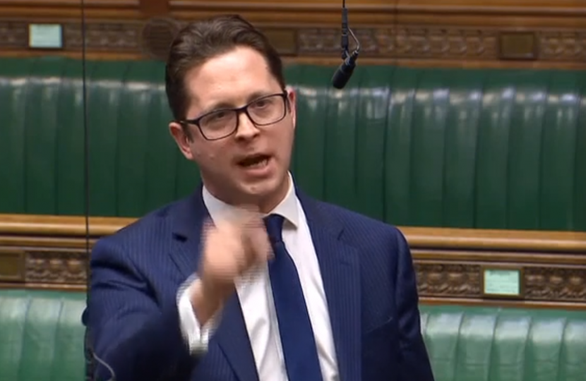 Alex Burghart MP in Commons 2019 pre lockdown