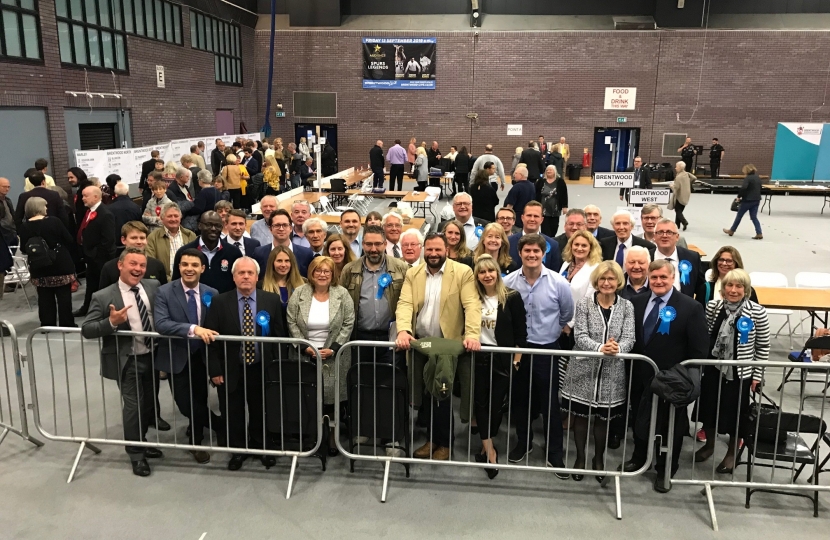 Local Elections Count May 2019 at Brentwood Centre sports hall
