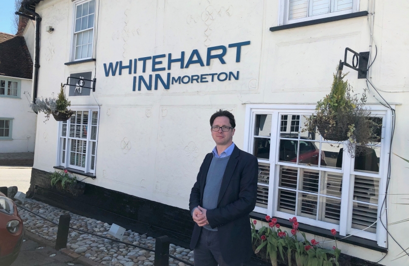 Alex Burghart at the White Hart inn in Moreton