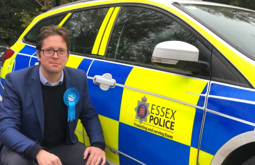 Alex Burghart and Essex Police Vehicle