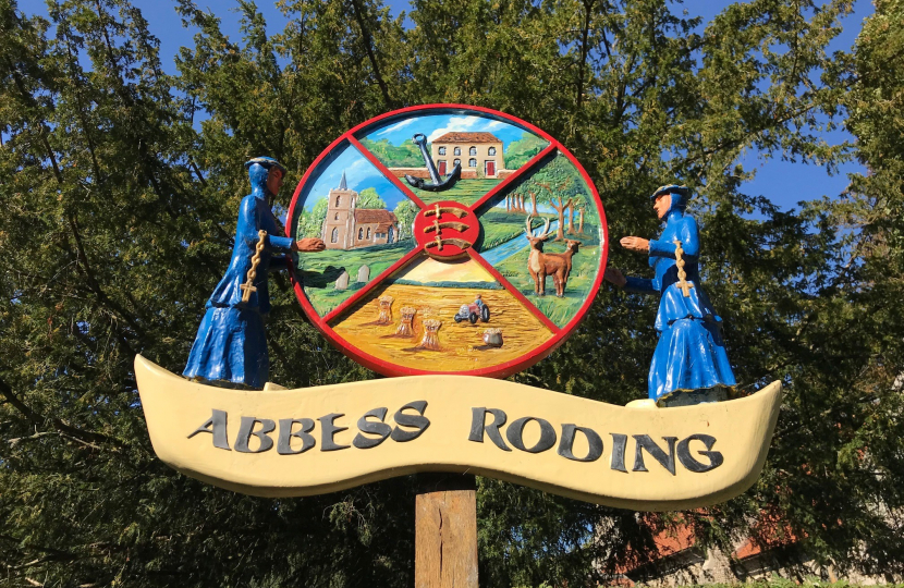 Abbess Roding Village sign