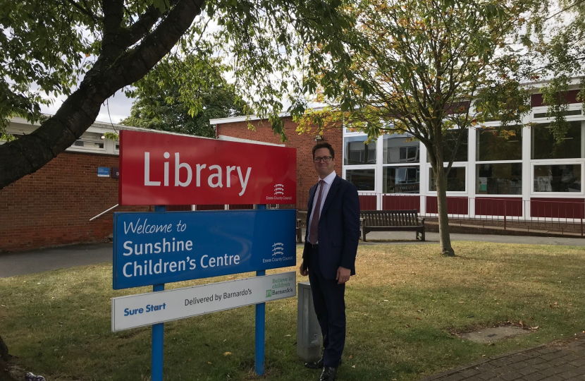 Alex Burghart MP at Shenfield Library 2019
