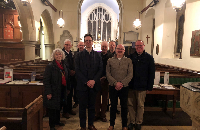 Alex Burghart MP with Willingale Parish Council and Village Hall Committee