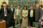 Alex Burghart MP, James Cartlidge and MPs meeting Greg Hands MP