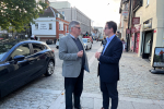 Alex Burghart MP with Essex PFCC Roger Hirst on Brentwood High Street