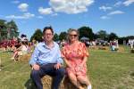 Alex Burghart MP and Moreton Primary School headteacher Nikki Batt