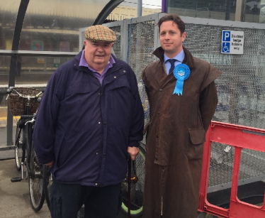 Alex Burghart MP and Jim Hoare from Brentwood Access Group in 2017