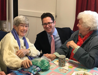 Eileen and Irene with Alex Burghart MP 2019