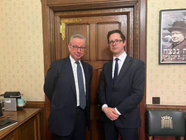 Alex Burghart MP and the Rt. Hon. Michael Gove MP