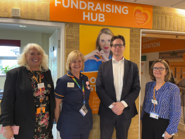 Alex Burghart MP with St Francis Hospice Staff